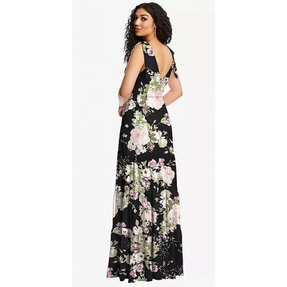 NEW! Dessy Collection Size 4 Floral Maxi Dress w/ Front Slit $273 msrp J3-11 - Picture 2 of 11